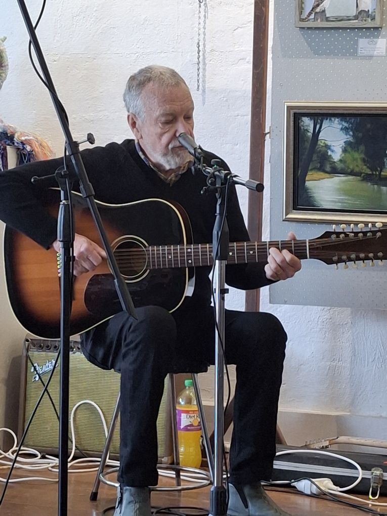 Jim Jarvis playing at Gig in the Gog. Jim and Meera Jarvis will be playing at the Annual Exhibition opening!